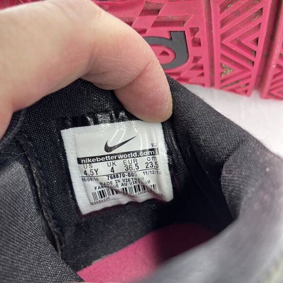 nike KD Trey 5 III kid 4.5 or wom 6.5 eu 36.5 black pink basketball shoe hi top - Picture 11 of 15